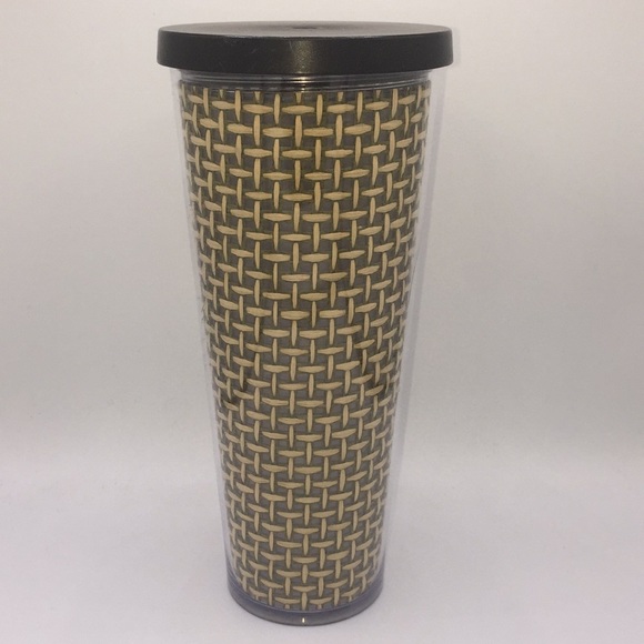 Starbucks Tumbler 24 oz Venti Burlap Woven Basket Weave Cold Drink Cup 2018 - Picture 10 of 10